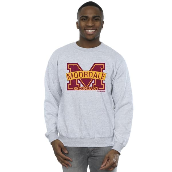 Netflix Mens Sex Education Moordale Cracked M Logo 2 Sweatshirt