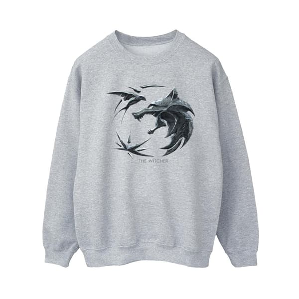 Netflix Dam/Tjej The Witcher Wolf Logo Sweatshirt