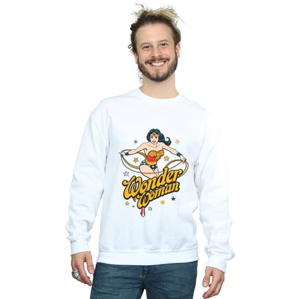 DC Comics Mens Wonder Woman Stars Sweatshirt