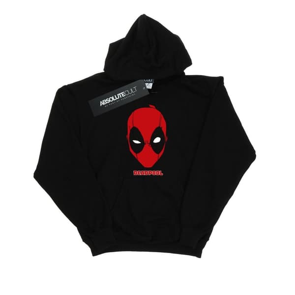 Marvel Mens Deadpool Mask Hoodie Black XXL