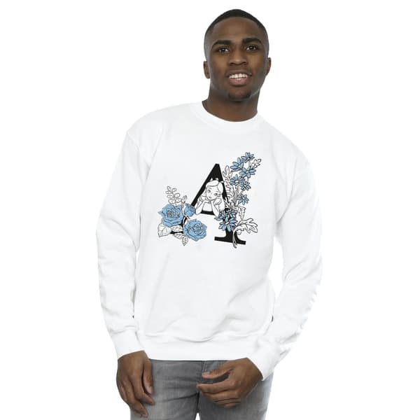 Disney Mens Alice In Wonderland Letter A Sweatshirt