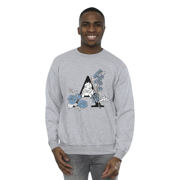 Disney Mens Alice In Wonderland Letter A Sweatshirt