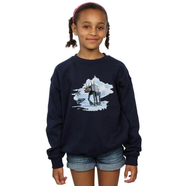 Star Wars Girls Christmas AT-AT Reindeer Sweatshirt