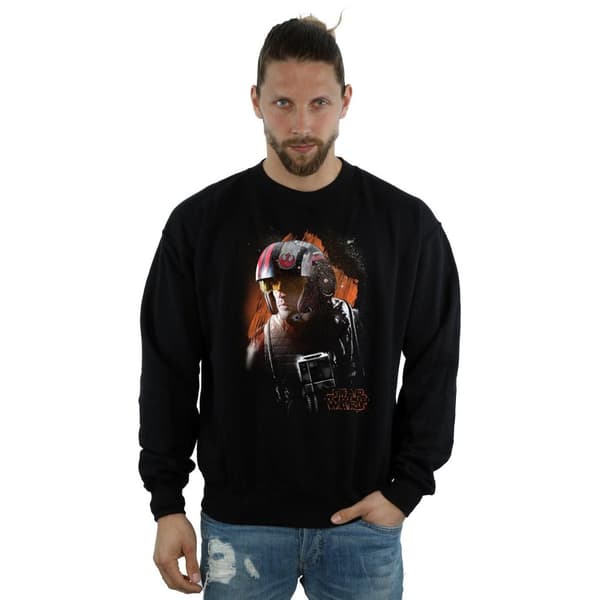 Star Wars Mens The Last Jedi Poe Dameron Brushed Sweatshirt