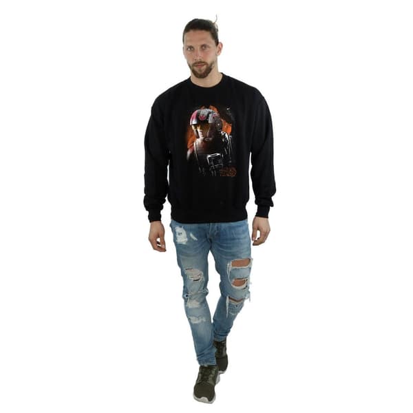 Star Wars Mens The Last Jedi Poe Dameron Brushed Sweatshirt