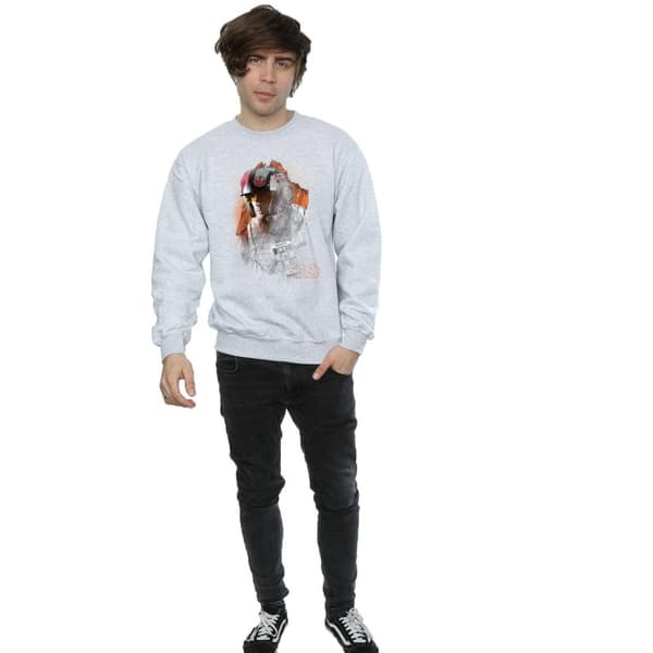 Star Wars Mens The Last Jedi Poe Dameron Brushed Sweatshirt