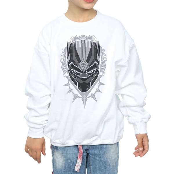 Marvel Girls Black Panther Head Sweatshirt