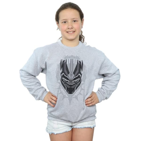 Marvel Girls Black Panther Head Sweatshirt