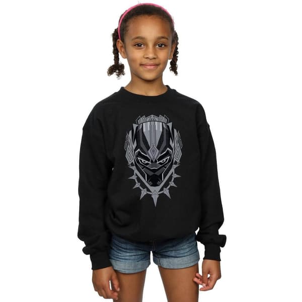 Marvel Girls Black Panther Head Sweatshirt