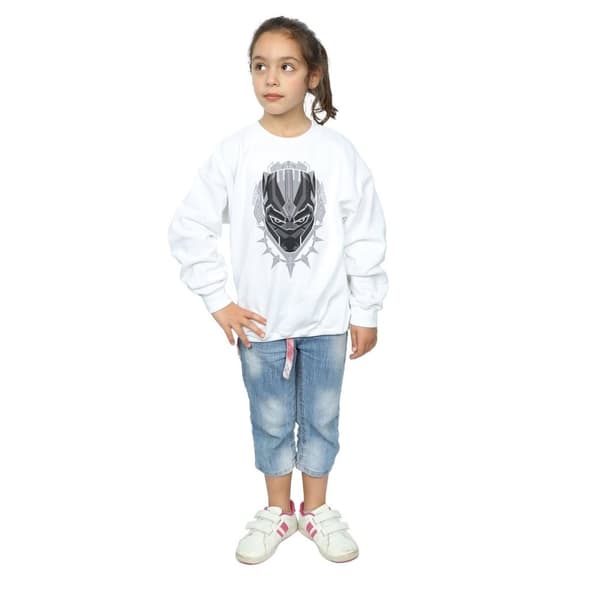 Marvel Girls Black Panther Head Sweatshirt