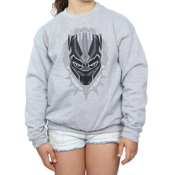 Marvel Girls Black Panther Head Sweatshirt