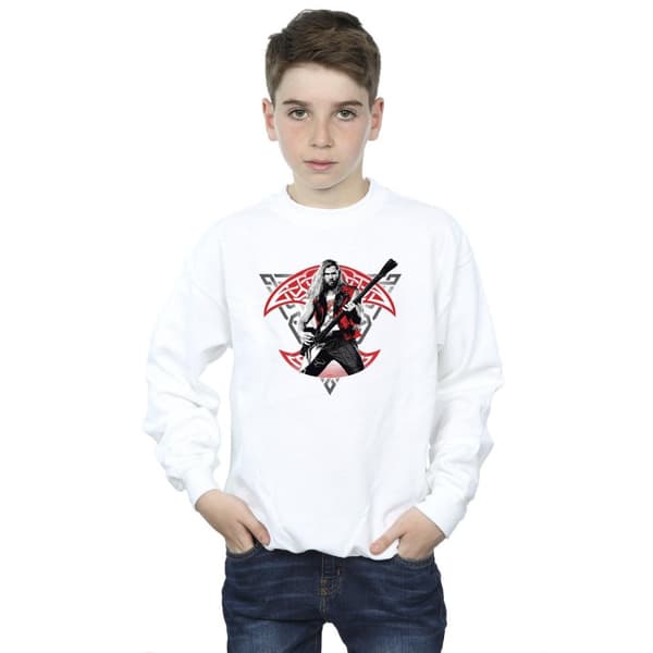 Marvel Boys Thor Love And Thunder Solo Guitar Sweatshirt