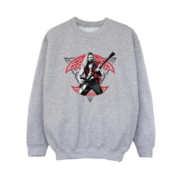 Marvel Boys Thor Love And Thunder Solo Guitar Sweatshirt