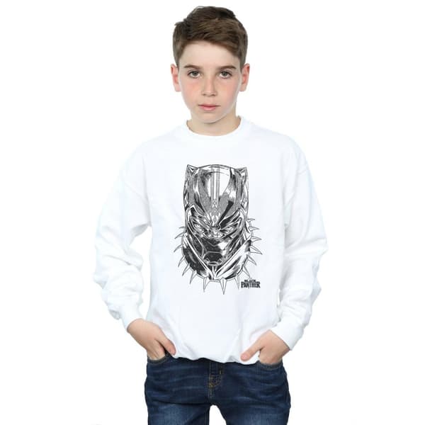 Marvel Boys Black Panther Spray Headshot Sweatshirt