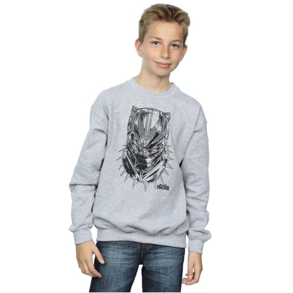 Marvel Boys Black Panther Spray Headshot Sweatshirt