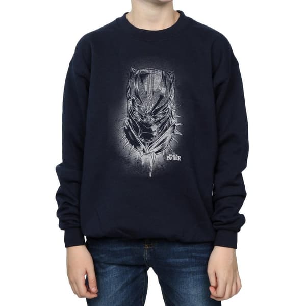 Marvel Boys Black Panther Spray Headshot Sweatshirt