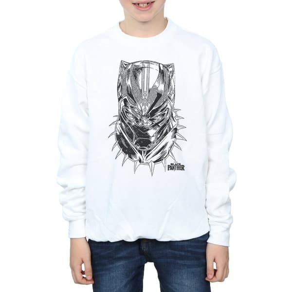 Marvel Boys Black Panther Spray Headshot Sweatshirt