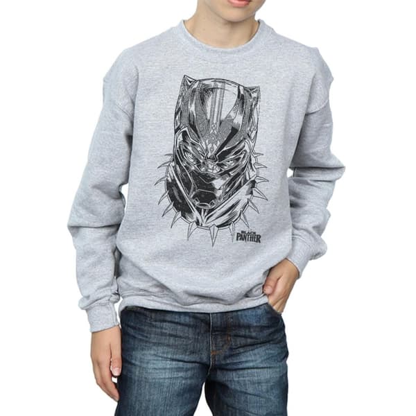 Marvel Boys Black Panther Spray Headshot Sweatshirt