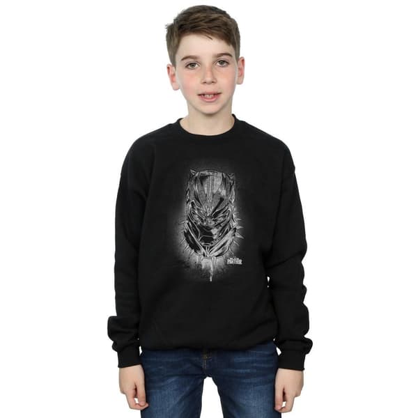 Marvel Boys Black Panther Spray Headshot Sweatshirt