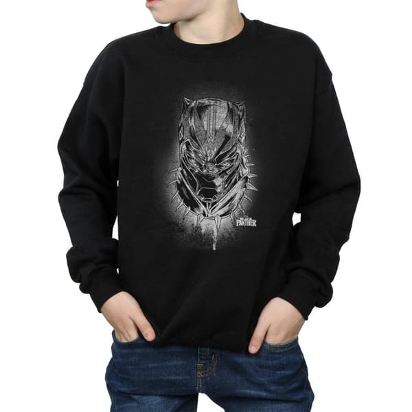 Marvel Boys Black Panther Spray Headshot Sweatshirt