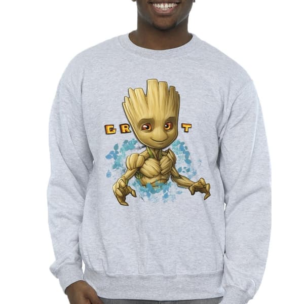 Guardians Of The Galaxy Mens Groot Flowers Sweatshirt