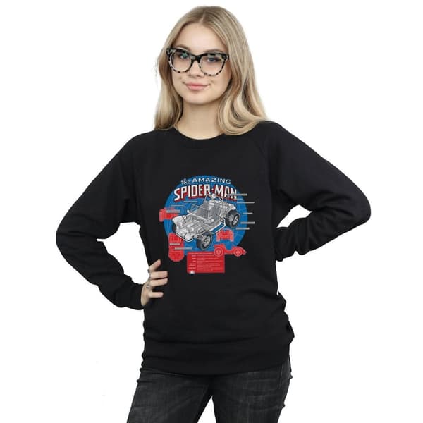 Marvel Womens/Ladies Spider-Man Spider-Buggy Breakdown Sweatshirt