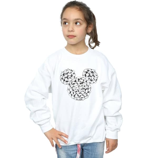 Disney Girls Mickey Mouse Head Of Hands Sweatshirt