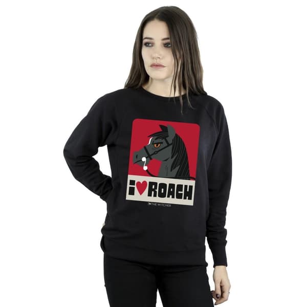 Netflix Womens/Ladies The Witcher I Heart Roach Sweatshirt
