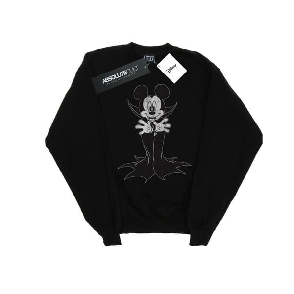 Disney Mens Musse Pigg Dracula Sweatshirt Black 3XL