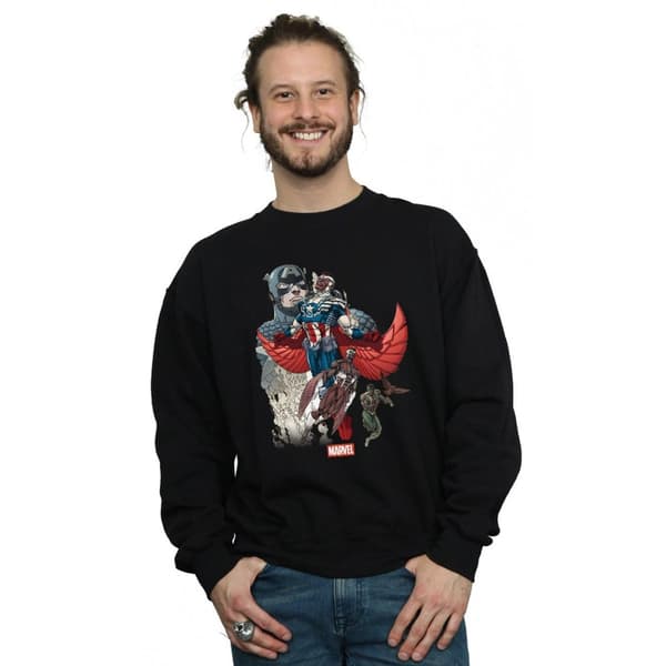 Marvel Mens Captain America Falcon Evolution Sweatshirt