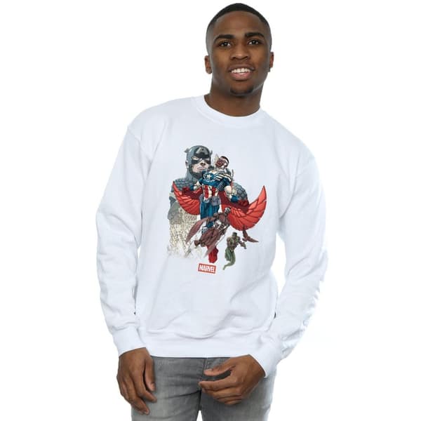 Marvel Mens Captain America Falcon Evolution Sweatshirt
