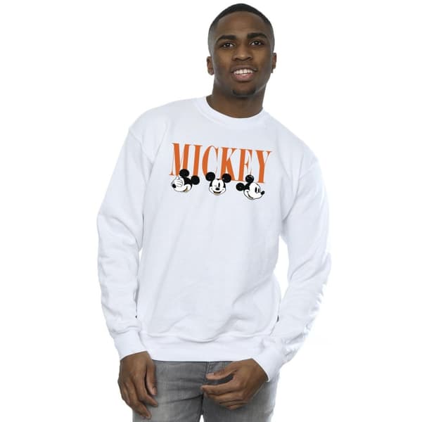 Disney Mens Mickey Mouse Faces Sweatshirt