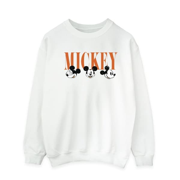 Disney Mens Mickey Mouse Faces Sweatshirt