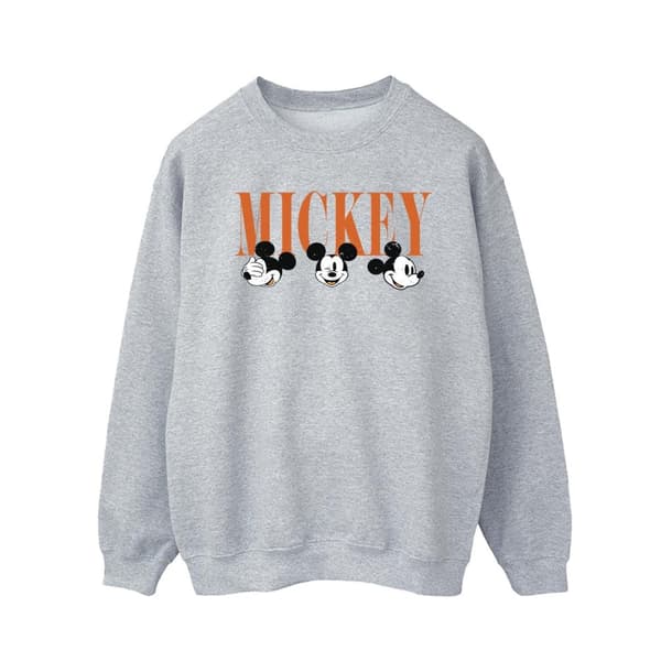 Disney Mens Mickey Mouse Faces Sweatshirt