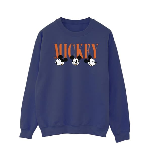 Disney Mens Mickey Mouse Faces Sweatshirt