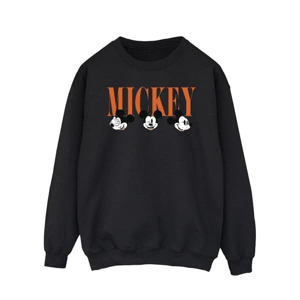 Disney Mens Mickey Mouse Faces Sweatshirt