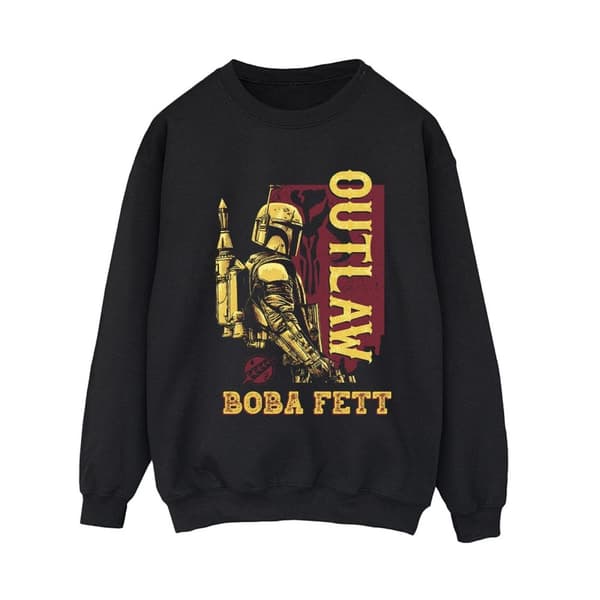 Star Wars Dam/Tjej The Book Of Boba Fett Distressed Outlaw Sweatshirt