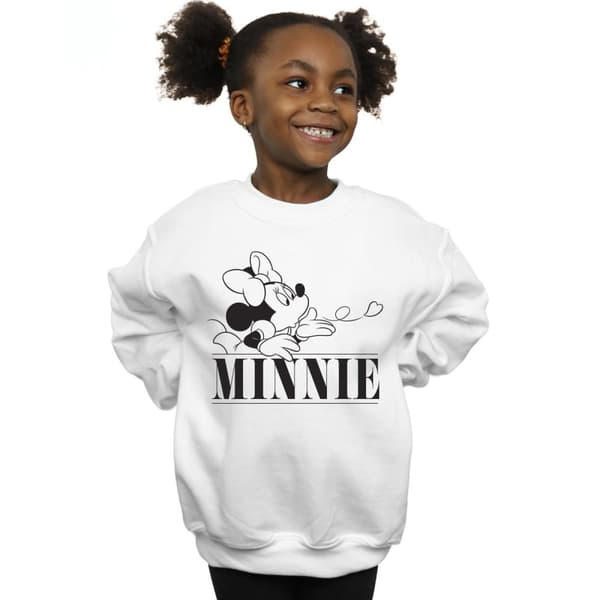 Disney Girls Minnie Mouse Kiss Sweatshirt
