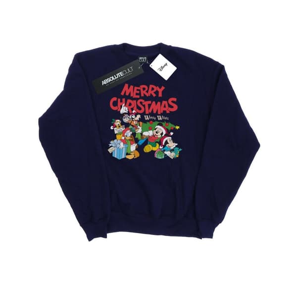 Disney Womens/Ladies Mickey And Friends Winter Wishes Sweatshirt