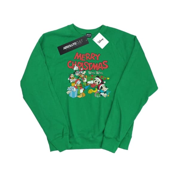 Disney Womens/Ladies Mickey And Friends Winter Wishes Sweatshirt