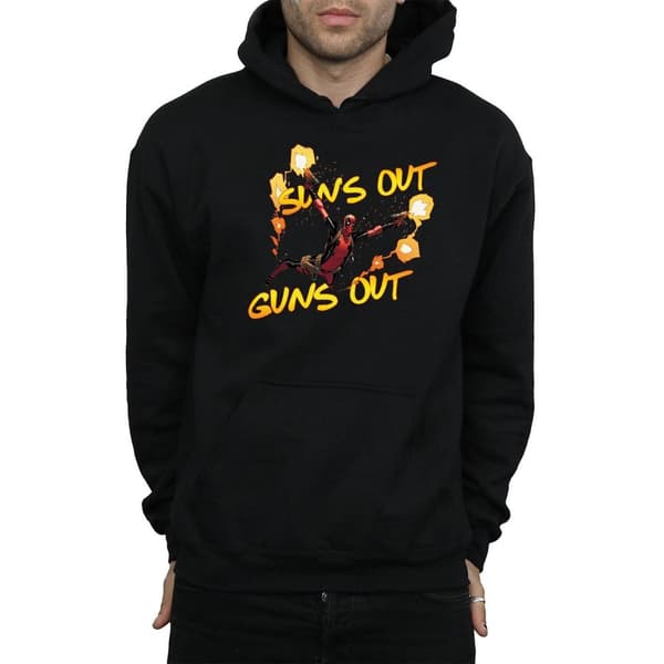 Marvel Mens Deadpool Sun´s Out Guns Out Hoodie