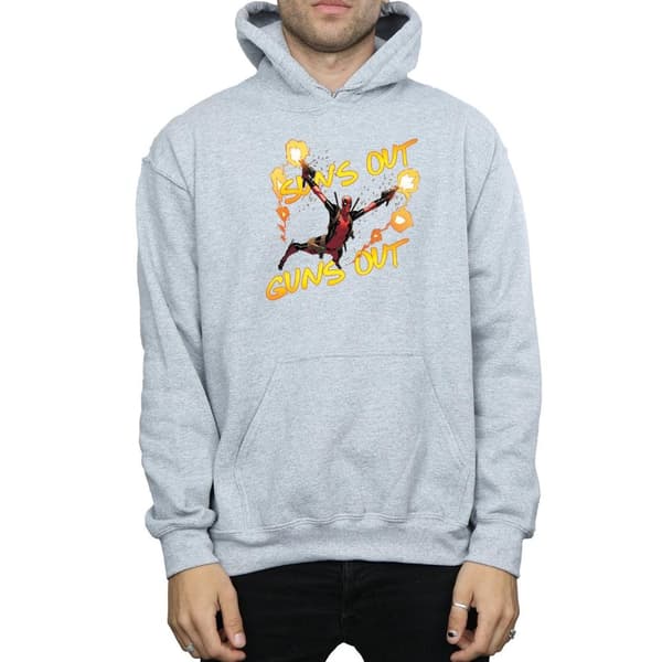 Marvel Mens Deadpool Sun´s Out Guns Out Hoodie
