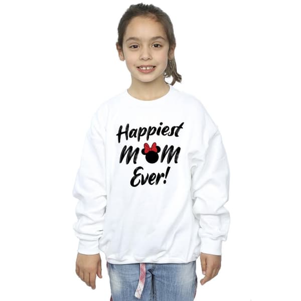 Disney Girls Minnie Mouse Happiest Mom Ever Sweatshirt