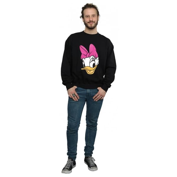 Disney Mens Daisy Duck Head Painted Sweatshirt