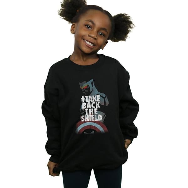 Marvel Girls Captain America Sam Wilson Take Back The Shield Sweatshirt