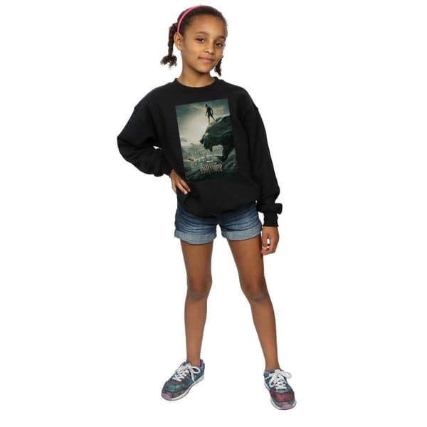 Marvel Girls Black Panther Poster Sweatshirt