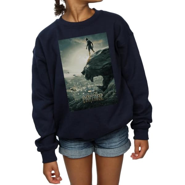 Marvel Girls Black Panther Poster Sweatshirt