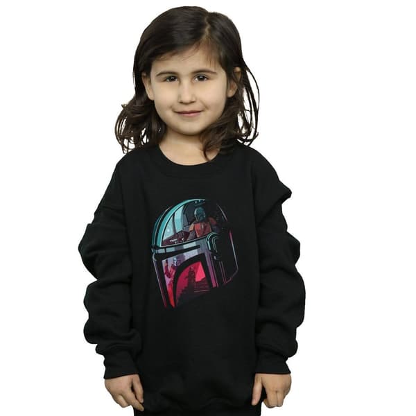 Star Wars Girls The Mandalorian Mandalore Helmet Reflection Sweatshirt