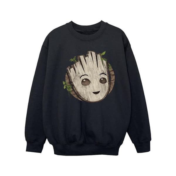Marvel Girls I Am Groot Wooden Head Sweatshirt