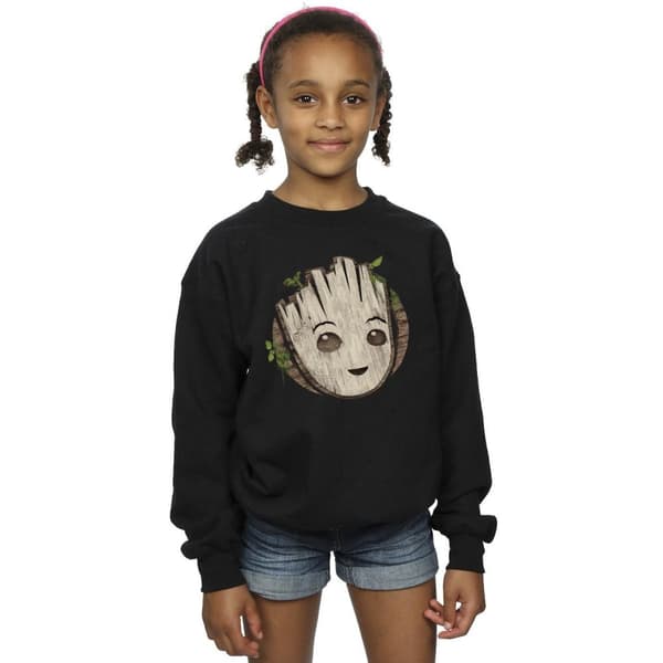 Marvel Girls I Am Groot Wooden Head Sweatshirt